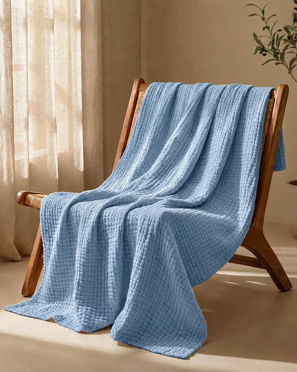 Couverture en mousseline de coton – 100 % coton