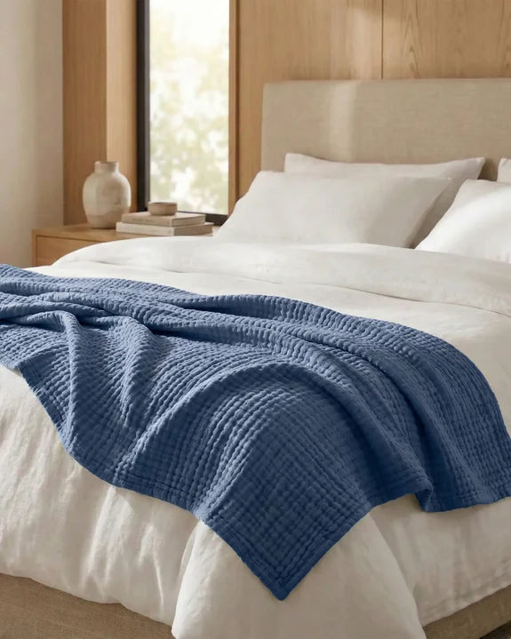 Couverture en mousseline de coton – 100 % coton