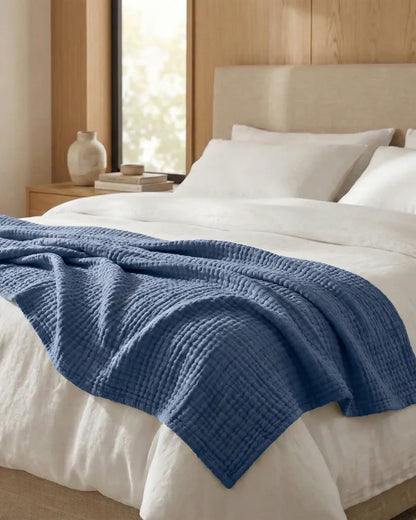 Couverture en mousseline de coton – 100 % coton