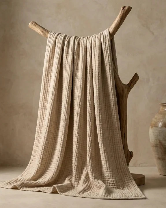 Couverture en mousseline de coton – 100 % coton