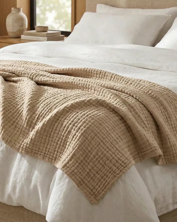 Couverture en mousseline de coton – 100 % coton