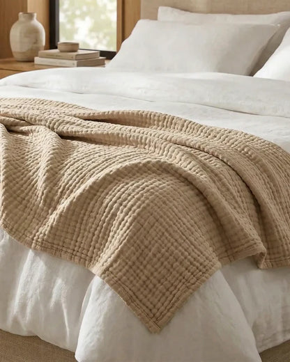 Couverture en mousseline de coton – 100 % coton