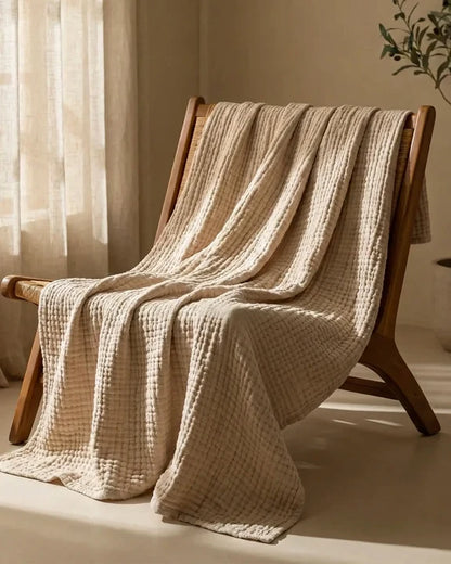 Couverture en mousseline de coton – 100 % coton