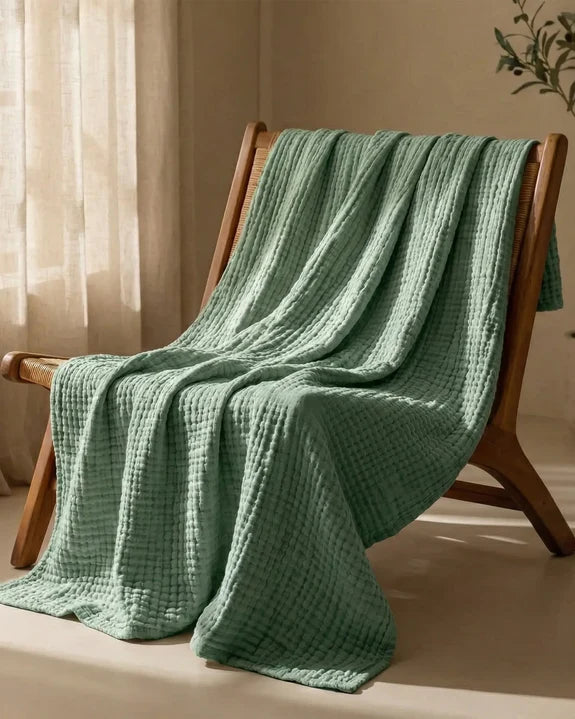 Couverture en mousseline de coton – 100 % coton