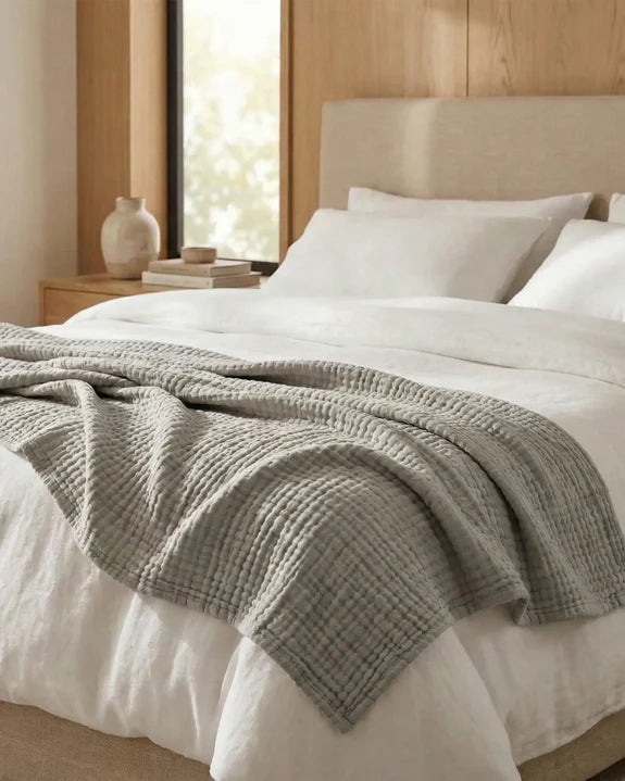 Couverture en mousseline de coton – 100 % coton