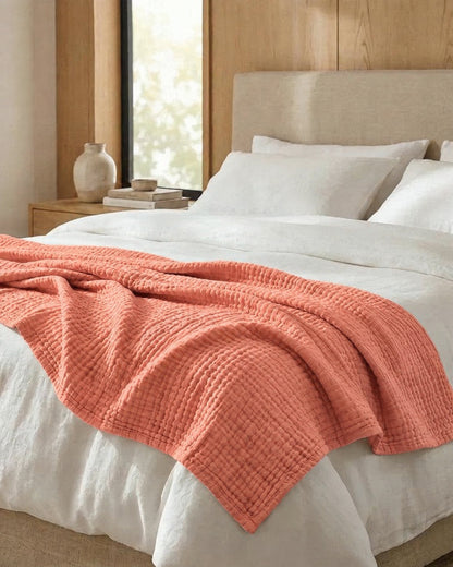 Couverture en mousseline de coton – 100 % coton