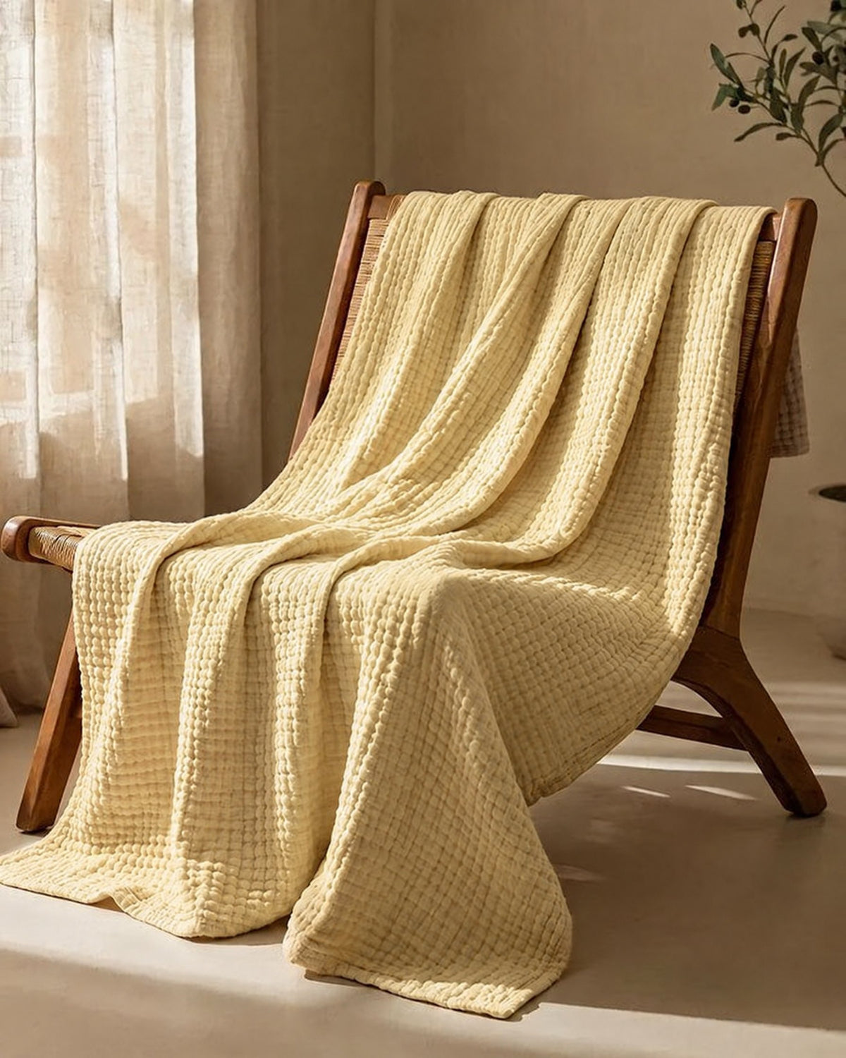 Couverture en mousseline de coton – 100 % coton