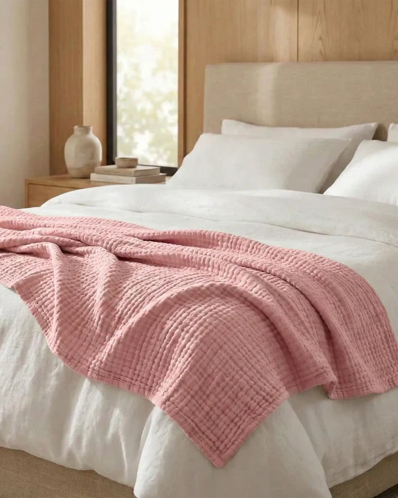 Couverture en mousseline de coton – 100 % coton